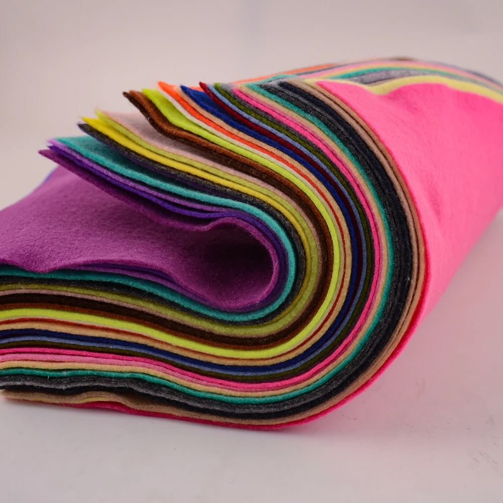 DIY 바느질 공예용 슈퍼 소프트 펠트 원단 부직포 시트, 인형 액세서리 재료 패치워크, 1.4mm 두께, 30x30cm, 20cm x 90cm