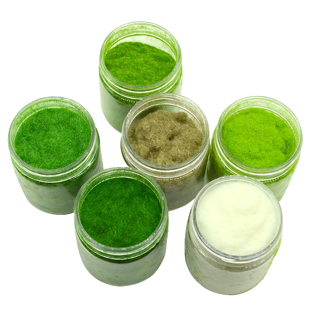 정적 잔디 분말 잔디 플로킹 나일론 재료, DIY 건물 모래 테이블 모델 장면 레이아웃 디오라마 키트, 30G, 60G, 3mm