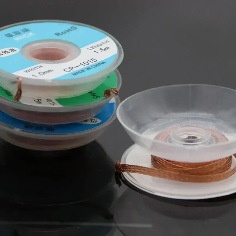 납땜 제거 브레이드 용접 솔더 리무버 심지, 1.5M 너비, 1 1.5, 2 2.5, 3 3.5, 4 mm 와이어 리드 코드 플럭스 BGA 수리 도구