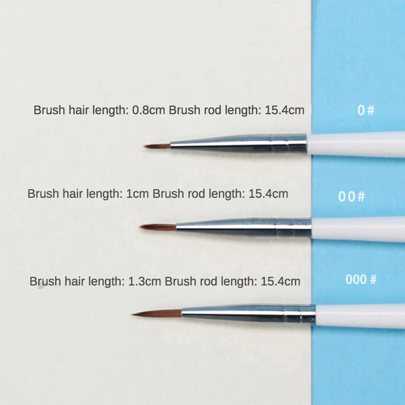 6개/세트 고급 손으로 그린 얇은 후크 라인 펜 드로잉 아트 펜 # 0 # 00 # 000 페인트 브러시 미술 용품 나일론 헤어 브러시 페인팅 펜