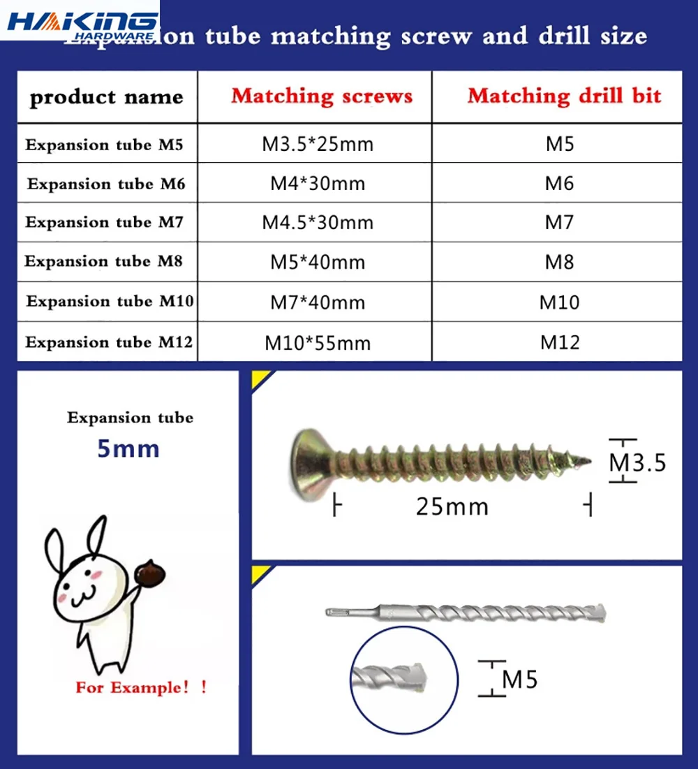 200pcs 플라스틱 확장 파이프 M6 * 30mm M8 * 40mm 고무 플러그 플라스틱 파이프 나일론 열 확장 나사 앵커 플러그 벽 플러그