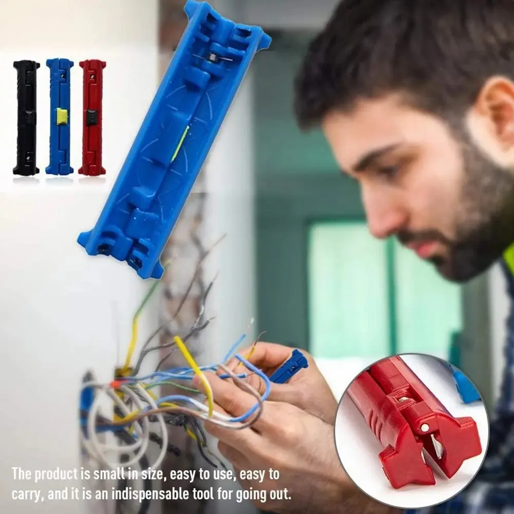 ZoeRax 전선 스트리퍼 펜 네트워크 케이블 도구 와이어 케이블 커터 로터리 동축 와이어 스트리핑 커팅 머신 펜치