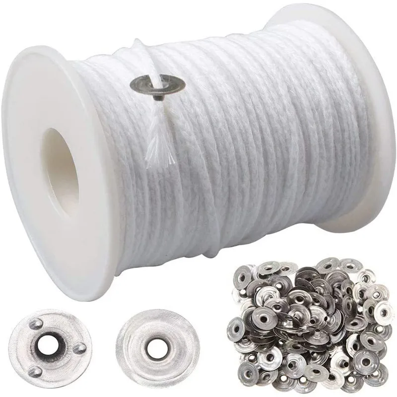 61 미터/롤 코튼 코어 땋은 심지 스풀 캔들 심지 오일 램프 용 나무 왁스 코어 홀더 수제 양초 만들기 용품 title=61 미터/롤 코튼 코어 땋은 심지 스풀 캔들 심지 오일 램프 용 나무 왁스 코어 홀더 수제 양초 만들기 용품 