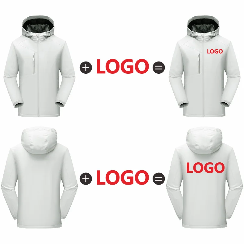 겨울 남성과 여성의 따뜻한 재킷 사용자 정의 로고 두꺼운 플러시 코트 자수 인쇄 회사 브랜드 디자인 야외 방풍 재킷