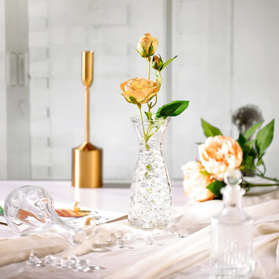 2,000pcs 물 구슬 젤 매직 공에 성장 꽃을위한 투명 진주 꽃병 웨딩 홈 인테리어 클리어 크리스탈 토양 진흙