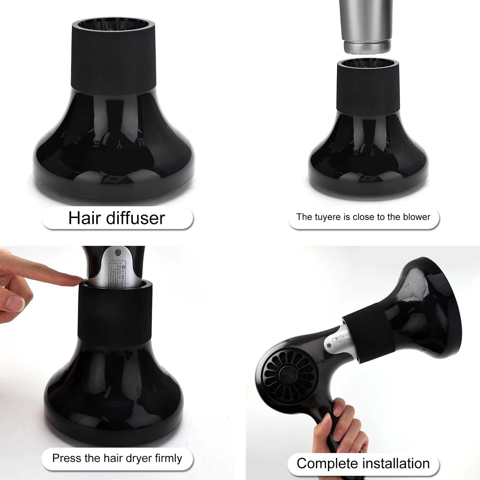 컬을위한 살롱 범용 헤어 드라이어 디퓨저 온도 방지 헤어 이발소 홈 건조 송풍기 헤어 스타일링 액세서리