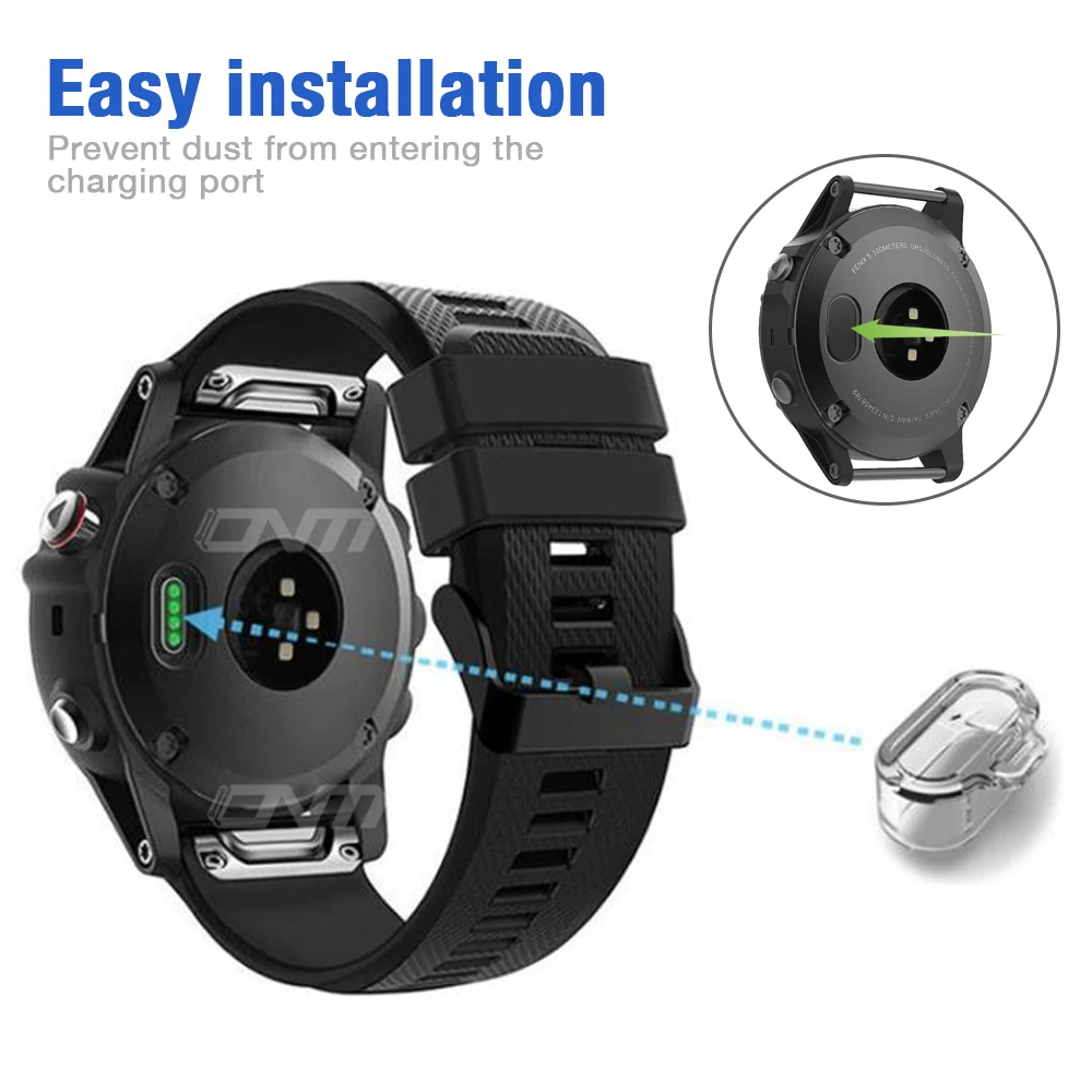 충전 포트 방진 플러그 커버 프로텍터 캡, 가민 포러너 955 945 255 페닉스 7 7S 7X 6 6S 6X TPU 투명 먼지 캡 케이스