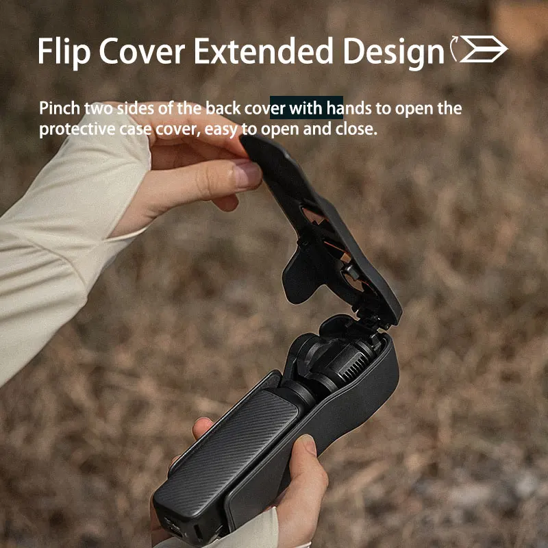 STARTRC DJI Osmo Pocket 3 보호 케이스 카메라 렌즈 화면 보호기 Anti-fall 플립 커버 퀵 릴리스 케이스 액세서리