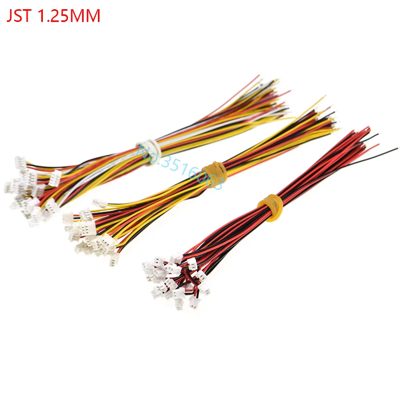 10Pcs 1.0 1.25 1.5 2.0 2.54 Sh/Jst/Zh/Ph/Xh 1.0mm 1.25mm 1.5mm 2.0mm 2.54mm 암 플러그 커넥터 (와이어 2/3/4/5/6/7/8/P 핀 포함)