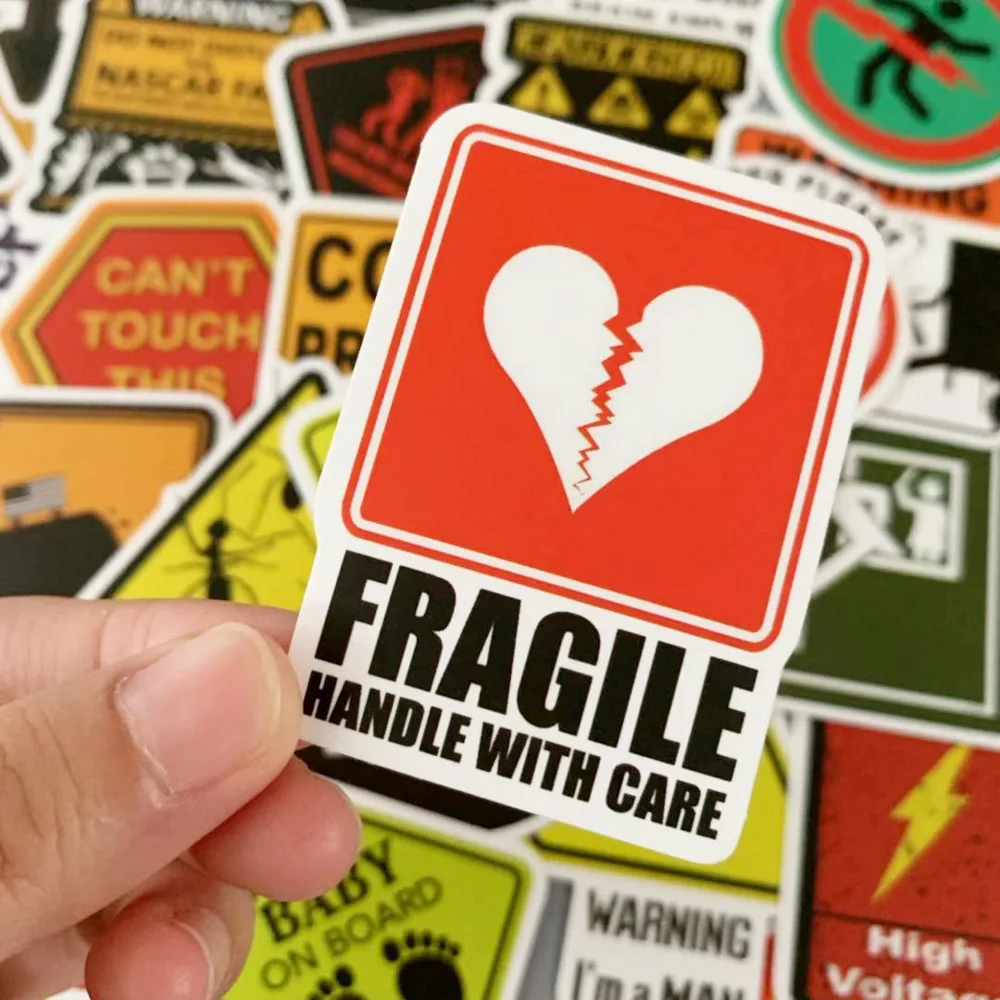 10/30/50PCS 경고 스티커 위험 금지 스케이트 보드 냉장고 기타 노트북 오토바이 여행 클래식 장난감 쿨 스티커