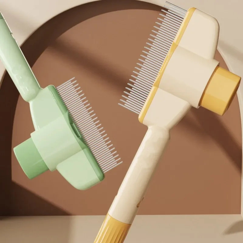 개 빗 애완 동물 헤어 리무버 원 버튼 개 브러시 자체 청소 고양이 브러시 마사지 빗 개 손질 브러쉬 애완 동물 제품