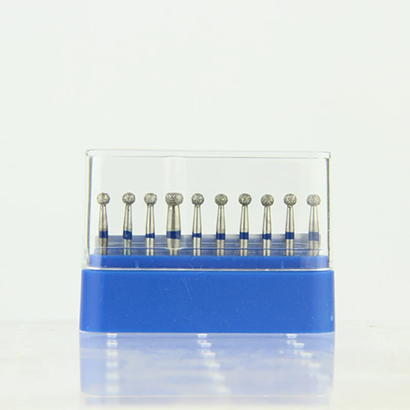 10 개/몫 치과 다이아몬드 Burs 드릴 39 크기 1.6mm 고속 핸드 피스 구강 부서 치과 연삭 도구