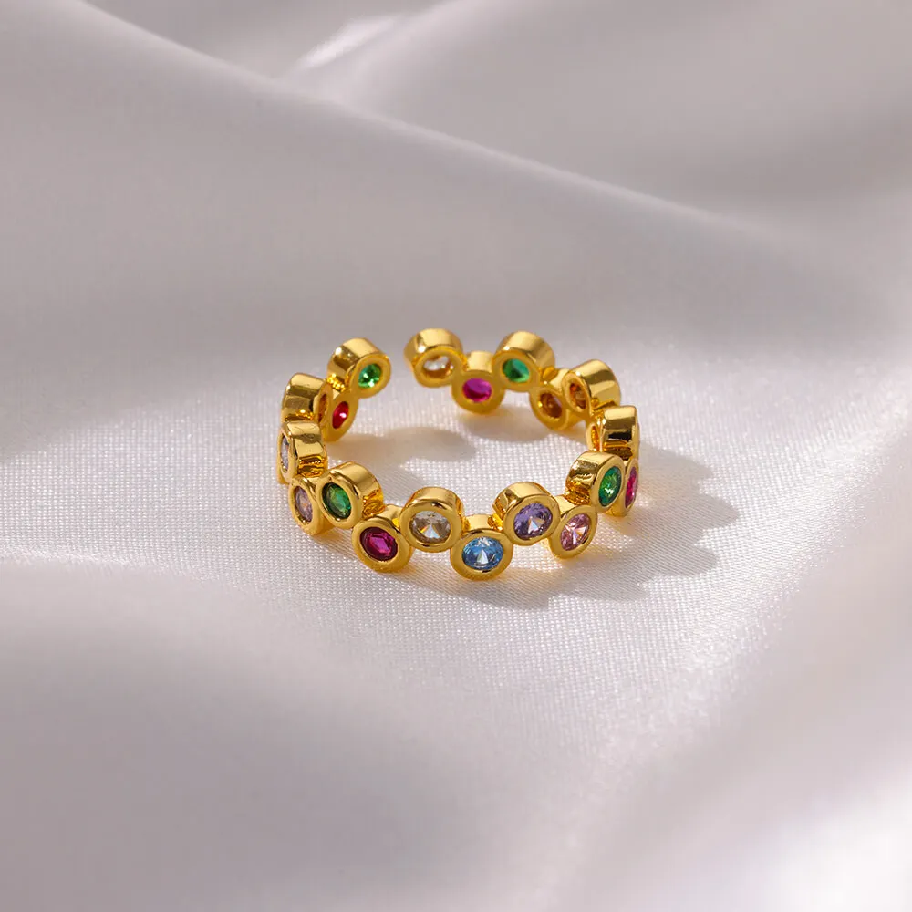 여성을위한 핑키 지르콘 반지 스테인레스 스틸 골드 컬러 반지 2025 트렌드 커플 방수 미적 결혼식 y2k 쥬얼리 anillos