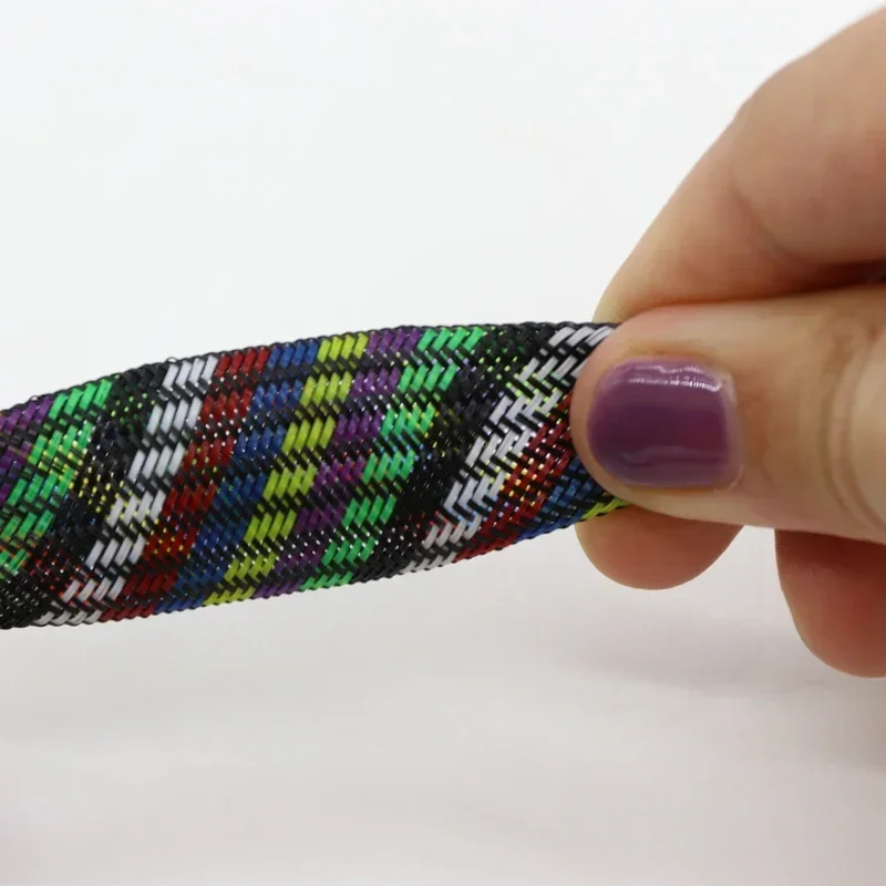 1/5/10M 새로운 꽉 PET 땋은 슬리브 2 4 6 8 10 12 14 16 20 25 30mm 고밀도 절연 케이블 보호 확장 가능한 외장