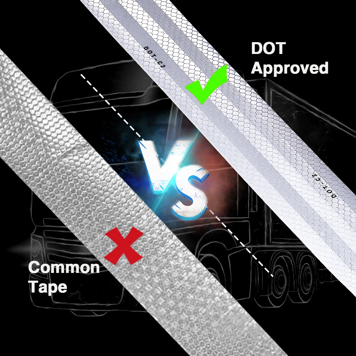 자동차 트럭 반사 안전 테이프 경고 야간 조명 방수 트레일러 반사판 스티커 자동차 트럭 경고 안전