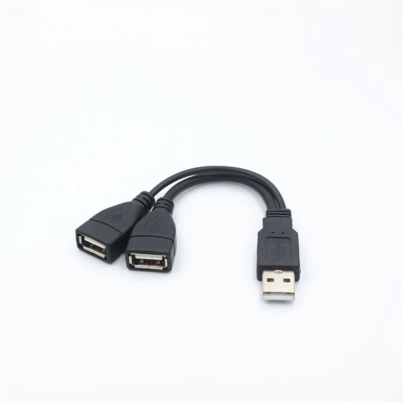 1 남성 플러그 2 여성 소켓 USB 2.0 연장선 데이터 케이블 전원 어댑터 변환기 분배기 USB 2.0 케이블 15/30cm