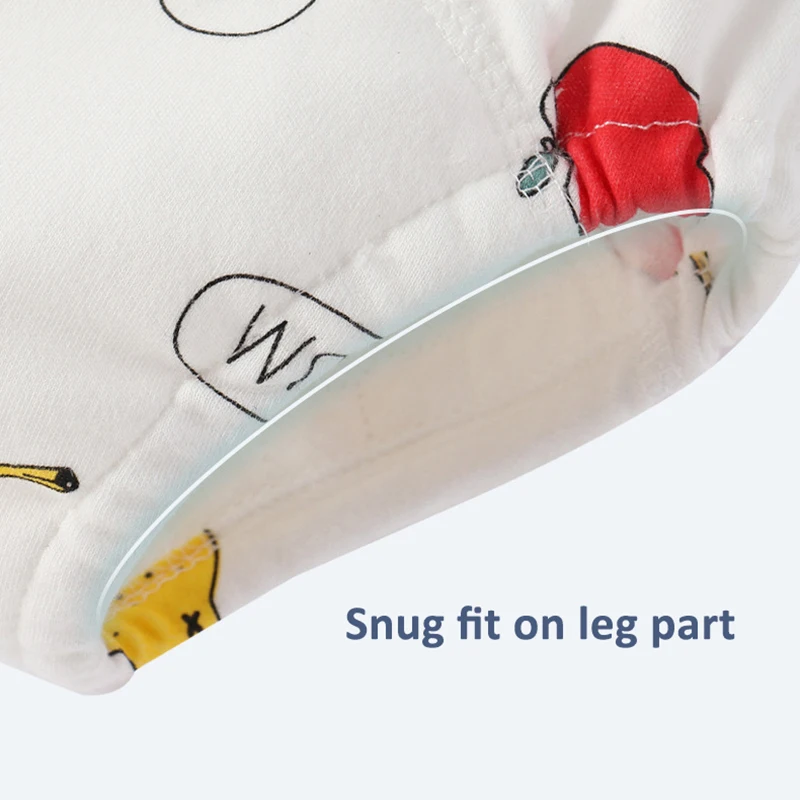 4PCS 아기 방수 기저귀 오줌 반바지 속옷 재사용 가능한 부드러운 생태 면화 유아 변기 훈련 바지 소년 소녀