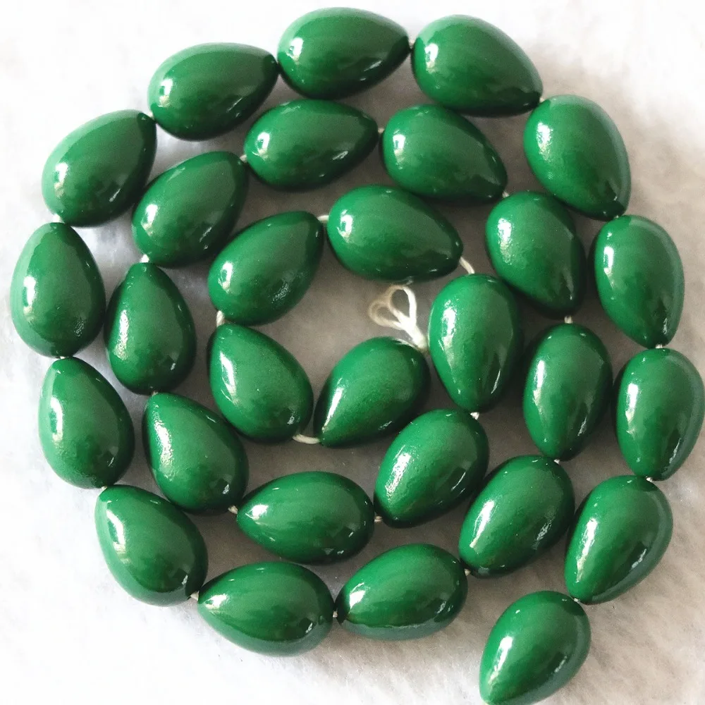 혼합 색상 뜨거운 판매 매력 페인트 유리 구슬 9x13mm 눈물 방울 물방울 보석 만들기 15