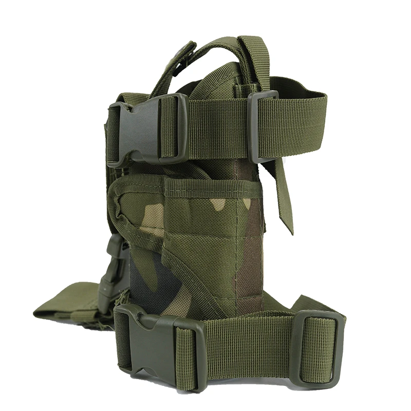 유니버설 왼쪽 및 오른쪽 권총 홀스터 전술 토네이도 다리 스타일 허벅지 홀스터 사냥 공기총 글록 권총 클립 가방