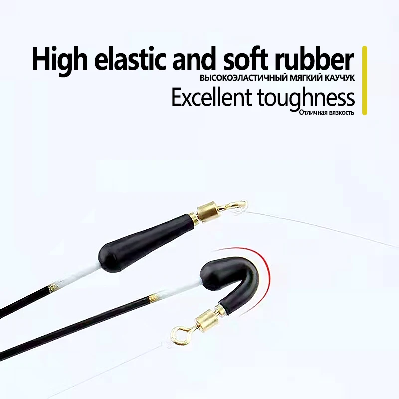 10 개/몫 낚시 플로트 홀더 B 모양 구리 반지 연결 360 학위 자유롭게 회전 회전 실리콘 홀더 낚시 태클