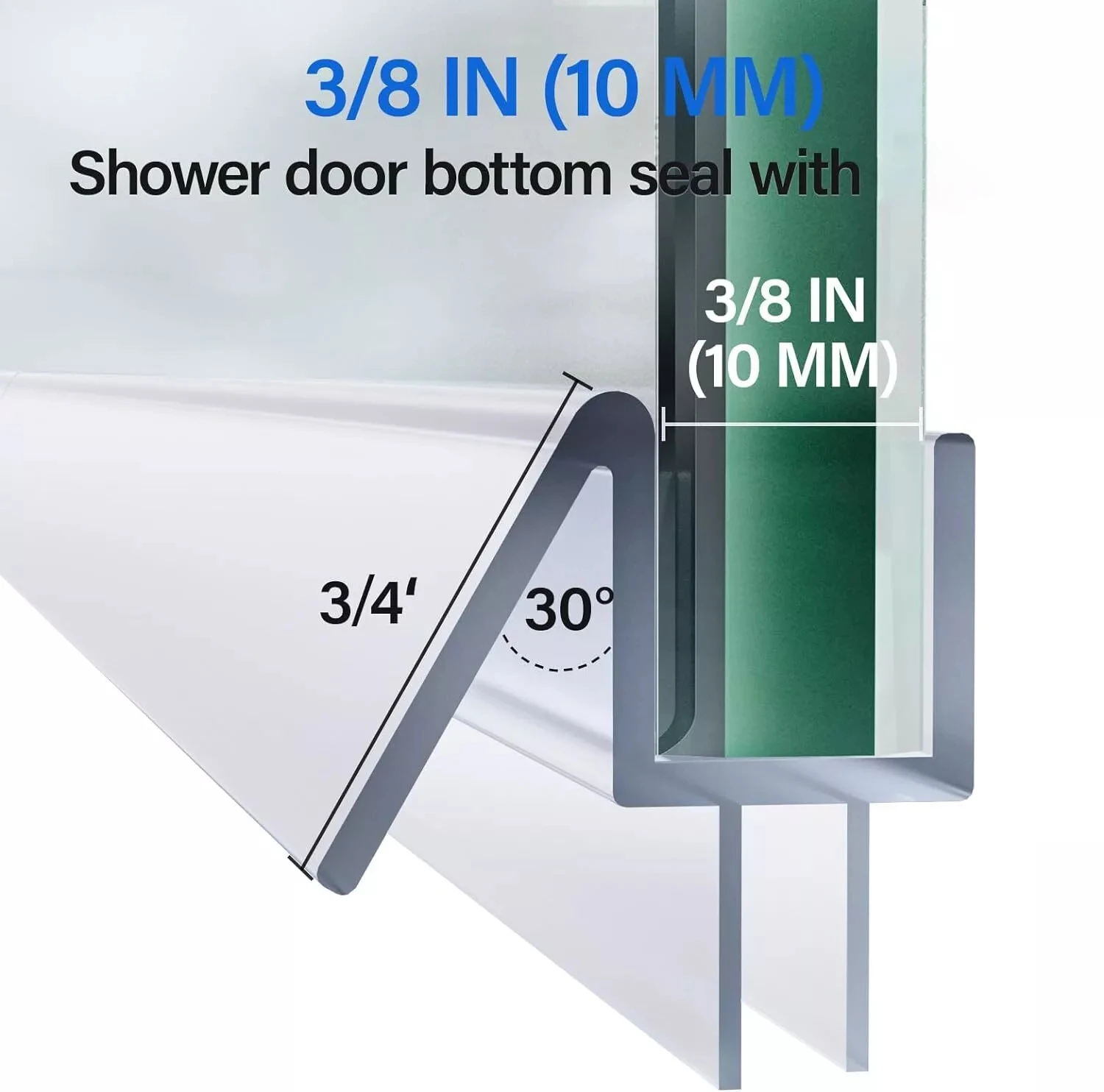 투명 PVC 도장 갭 창문 문짝 웨더스트립, 목욕 샤워 스크린, 문짝 도장 스트립, 6mm, 8mm, 10mm, 12mm