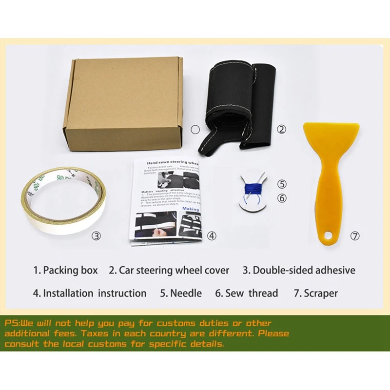 자동차 핸들 커버 인조 가죽, 폭스바겐 VW 골프 7 Mk7 투란 업 폴로 제타 파사트 B8 티구안 액세서리, 신제품