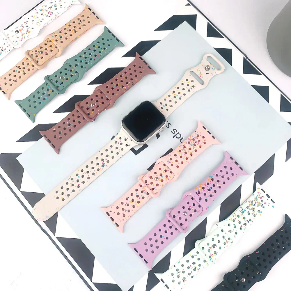 Apple Watch 밴드 울트라 2 용 실리콘 스트랩 49mm 46mm 42mm 45mm 44mm 40 41mm 투명 팔찌 IWatch 시리즈 S10 9 8 7 6 5 SE