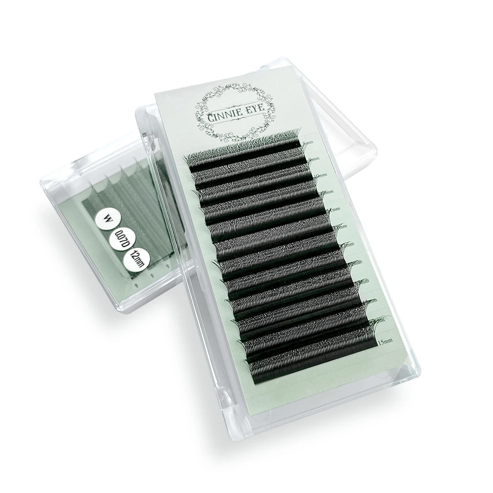 Cilios 3D W 속눈썹 연장 용품 4D W Y 모양 속눈썹 클러스터 미리 제작된 볼륨 팬 천연 밍크 개별 번들 컬 C/D