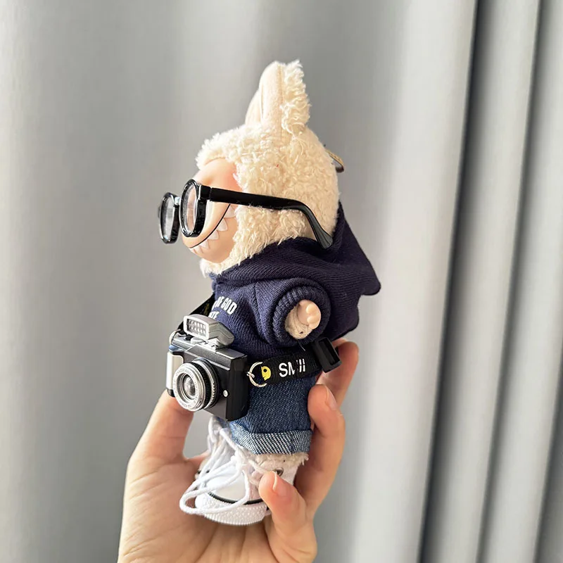 라부부 I II 아이돌 인형, 귀여운 미니 봉제 인형, 한국 케이팝 엑소 아이돌 인형, DIY 액세서리 선물, 공포 후디 세트, 17cm