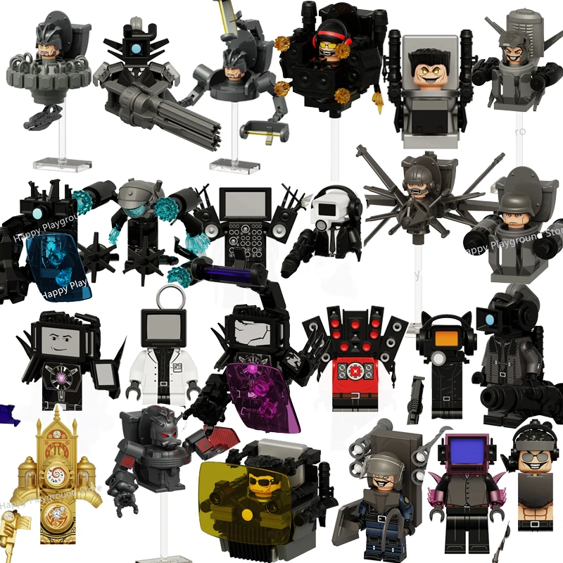 새로운 KDL SWAT Skibidi 화장실 남자 피규어 애니메이션 블록 장난감 TvMan 타이탄 카메라맨 스피커맨 벽돌 모델 장난감 아이 생일 선물 title=새로운 KDL SWAT Skibidi 화장실 남자 피규어 애니메이션 블록 장난감 TvMan 타이탄 카메라맨 스피커맨 벽돌 모델 장난감 아이 생일 선물 