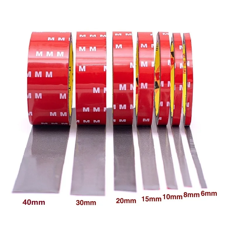3 미터 자동차 산업을위한 여분의 강력한 양면 테이프 접착제 0.8mm 두께 특수 고점도 장착 고정 스티커 테이프