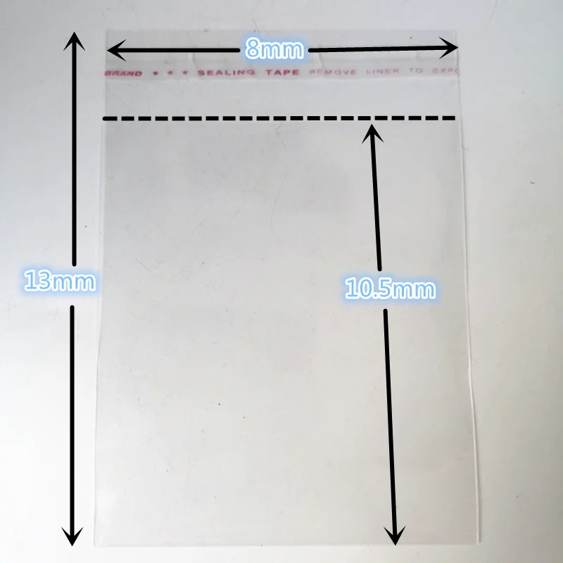 100pcs 5x7,6x9,7x11,8x13,9x16,10x18cm Resealable 폴리 가방 투명 Opp 비닐 봉투 자기 접착 인감 보석 만들기 가방