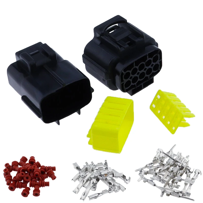 1 2 3 4 6 8 10 12 16 핀 Denso 자동 방수 와이어 커넥터 전기 플러그 자동차 밀폐형 트럭 하네스 소켓 (터미널 포함)