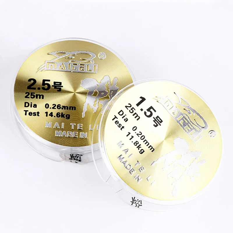 슈퍼 강한 낚시 라인 25m 루어 나일론 낚시 라인 바위 낚시 나일론 클리어 서브 메인 Monofilament 낚시 라인 잉어 Pesca