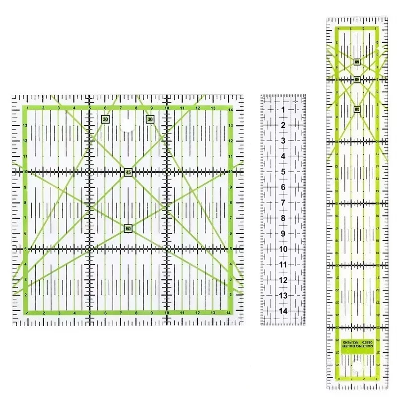 1/2pcs 15cm 퀼트 패치 워크 눈금자 패브릭 천 절단 눈금자 아크릴 바느질 눈금자 DIY 뜨개질 공예 재단사 바느질 도구 title=1/2pcs 15cm 퀼트 패치 워크 눈금자 패브릭 천 절단 눈금자 아크릴 바느질 눈금자 DIY 뜨개질 공예 재단사 바느질 도구 