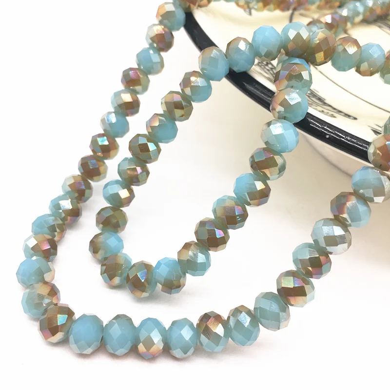 4/6/8mm Rondelle 오스트리아면 처리 된 크리스탈 유리 구슬, 휠 비즈, 운송 비즈, 팔찌 목걸이 쥬얼리 만들기