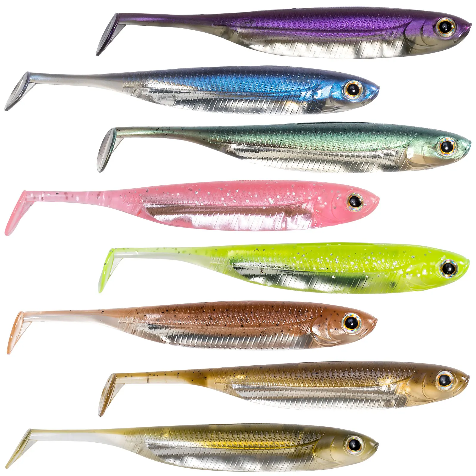 Dr.Fish 5/6pcs 낚시 부드러운 플라스틱 미끼 실리콘 미끼 패들 테일 쉐드 웜 Swimbaits 민물베이스 송어 70mm 80mm 100mm title=Dr.Fish 5/6pcs 낚시 부드러운 플라스틱 미끼 실리콘 미끼 패들 테일 쉐드 웜 Swimbaits 민물베이스 송어 70mm 80mm 100mm 