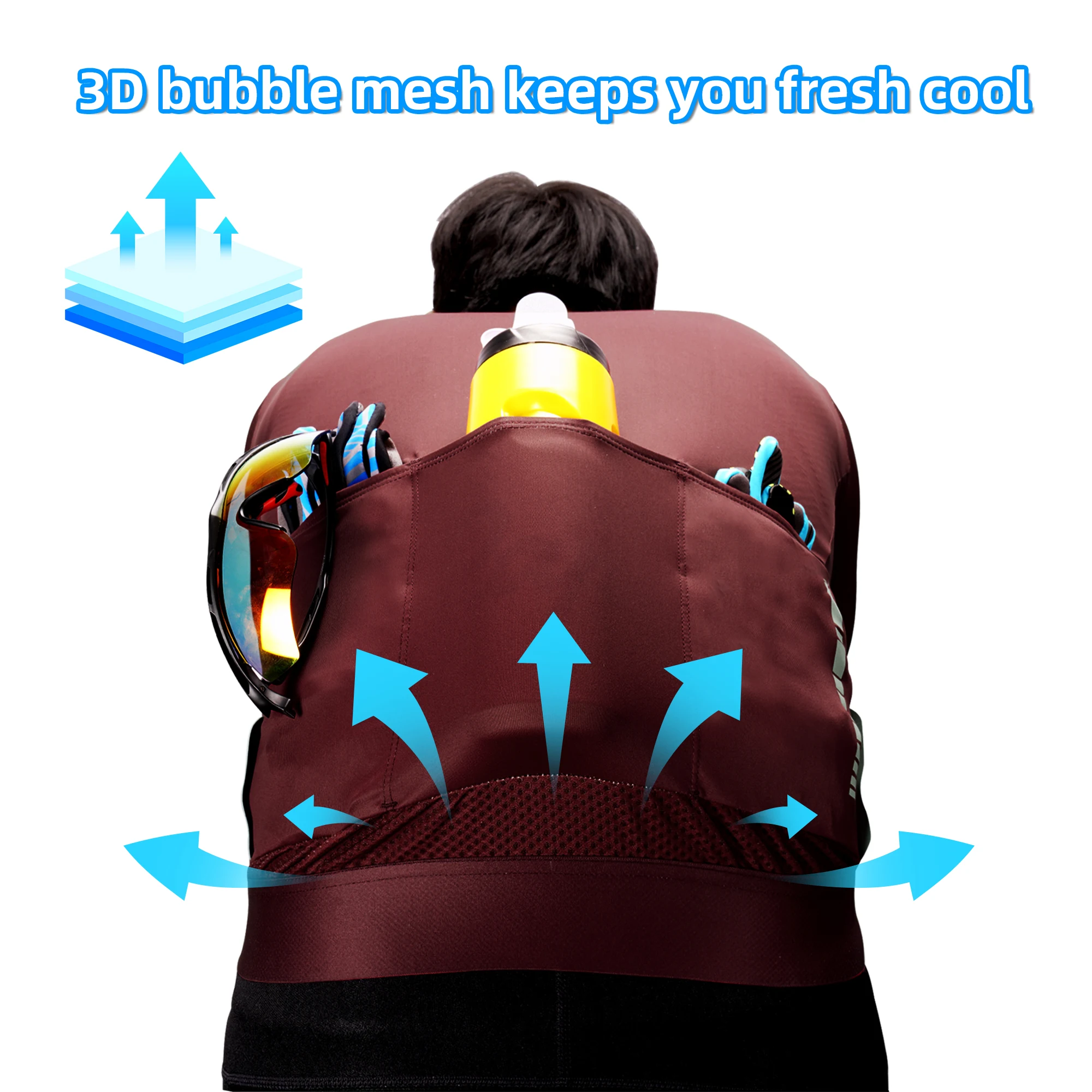 DAREVIE 남녀공용 통기성 사이클링 저지 스몰 사이즈 SPF 50 + 트레이닝 레벨, 긴팔 사이클링 저지