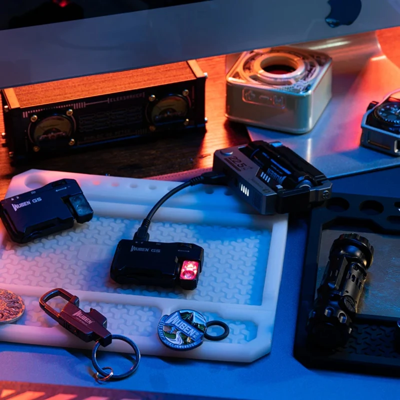 WUBEN G5 EDC 손전등 400루멘 휴대용 포켓 미니 라이트 방수 토치 180 ° 실외용 자기 꼬리가 있는 회전 헤드