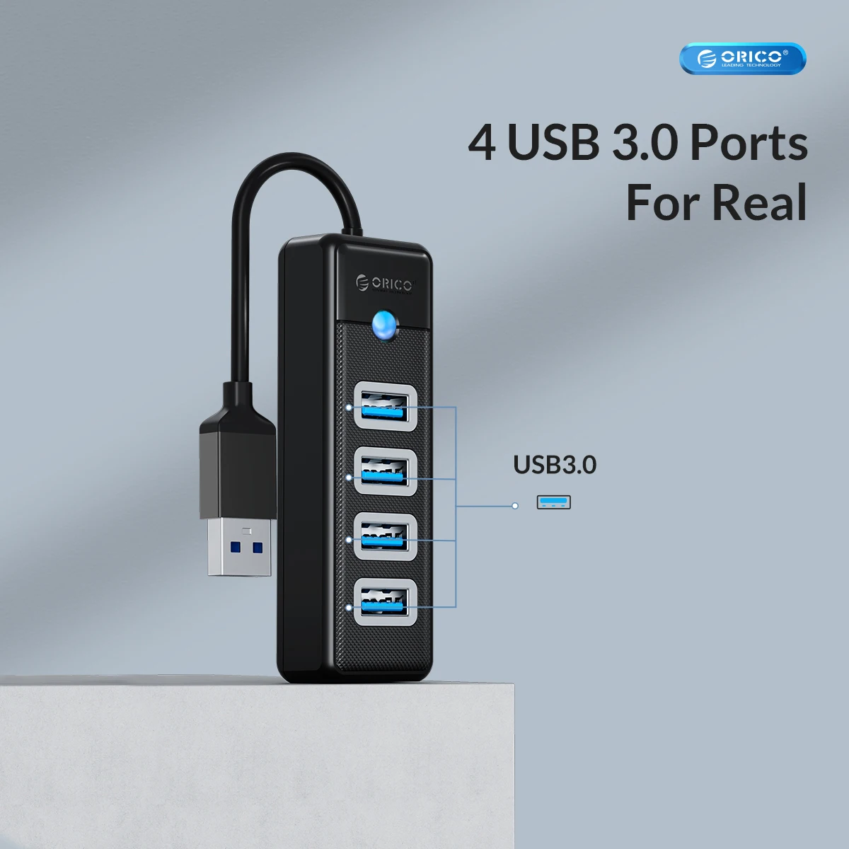 ORICO 5Gbps USB 3.0 허브 다채로운 4 포트 고속 미니 분배기 OTG 어댑터 데스크 PC 컴퓨터 액세서리 HUAWEI Xiaomi