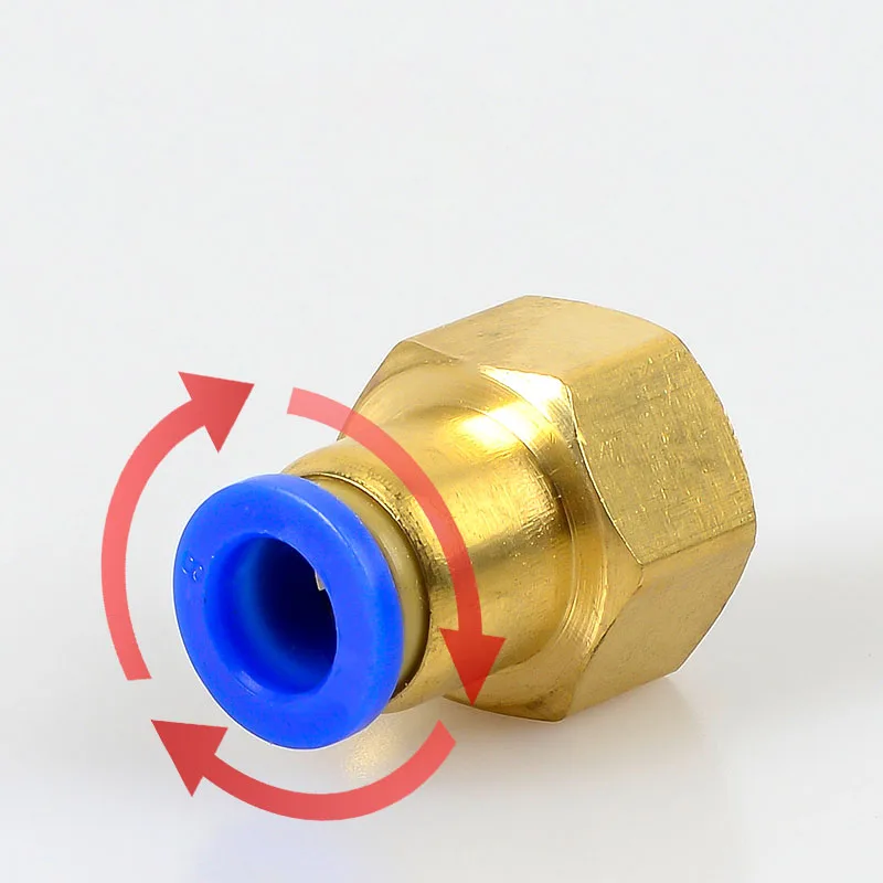 PCF 공기 파이프 피팅 4 6 8 10 12mm 호스 튜브 1/8 