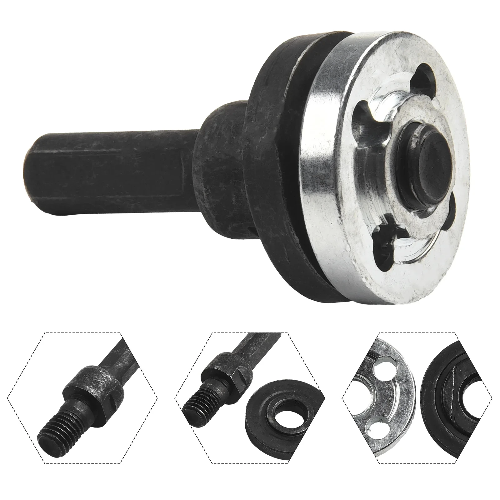 SenNan 10mm 전기 드릴-앵글 그라인더 연결로드 변환기 세트 연삭 연결 어댑터 커팅 디스크 용 전동 공구