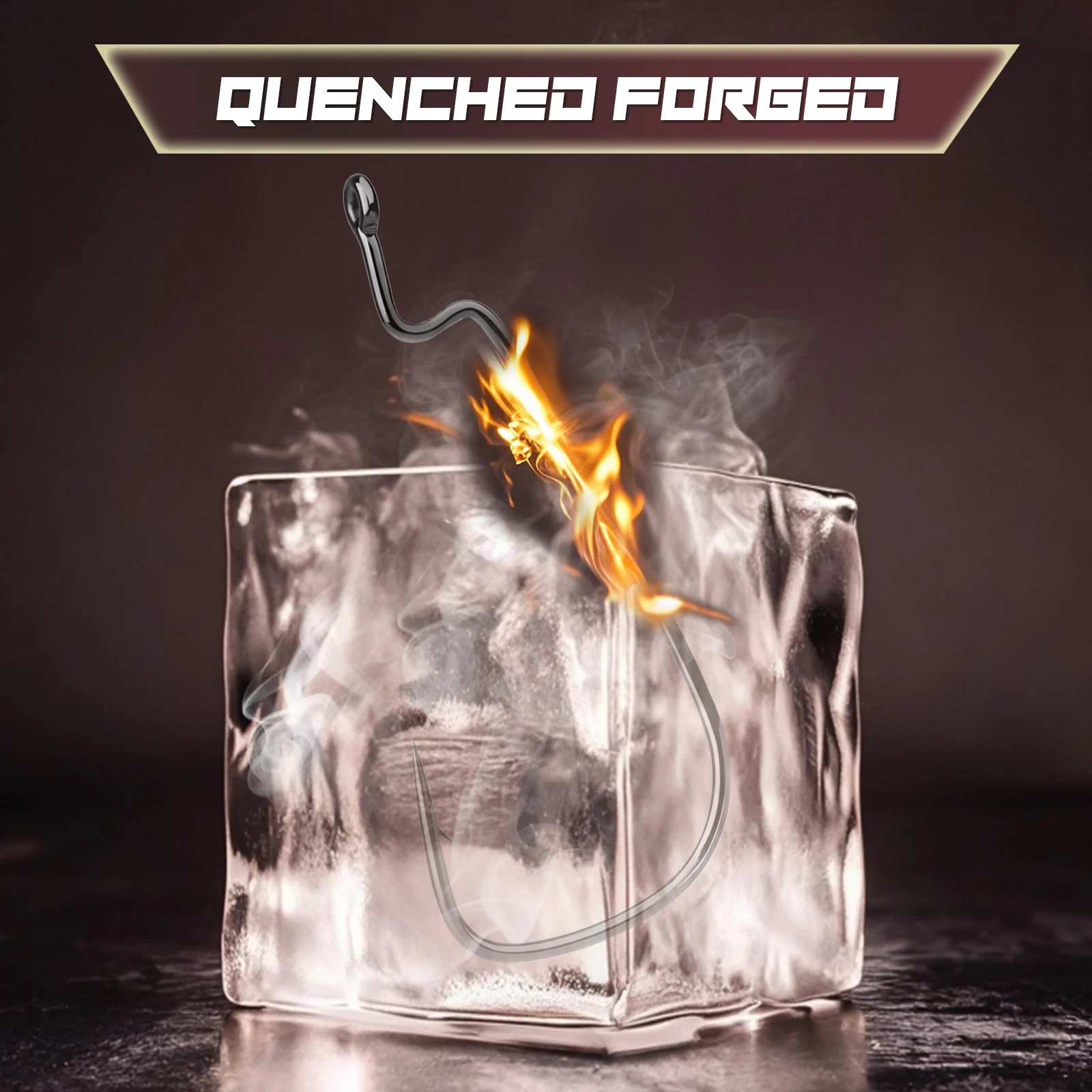 Ewg 후크 50Pcs 배스 낚시 텍사스 리그 후크 넓은 간격 오프셋 웜 낚시 후크 바닷물 낚시 오프셋 후크 민물 10~8/0 #