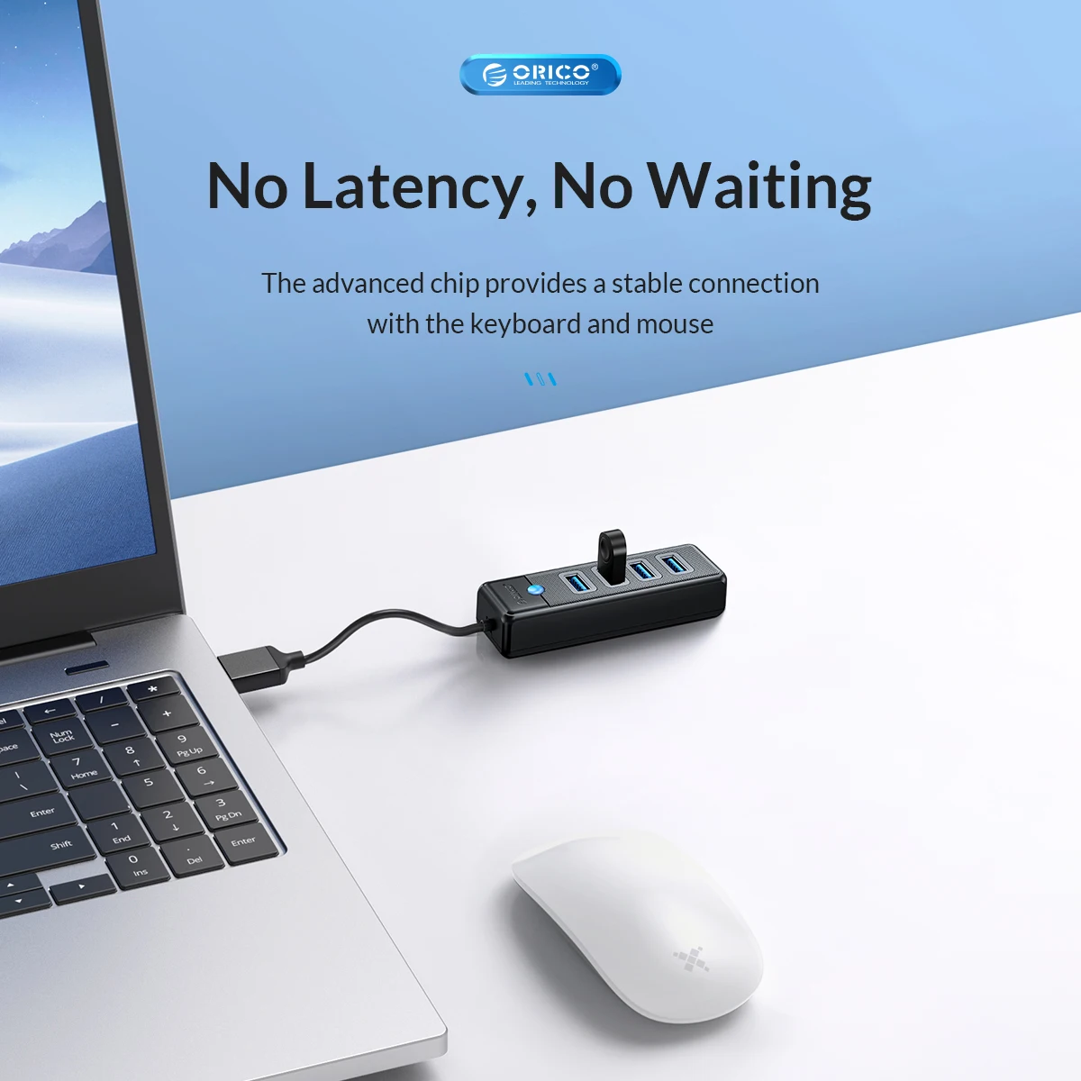 ORICO 5Gbps USB 3.0 허브 다채로운 4 포트 고속 미니 분배기 OTG 어댑터 데스크 PC 컴퓨터 액세서리 HUAWEI Xiaomi