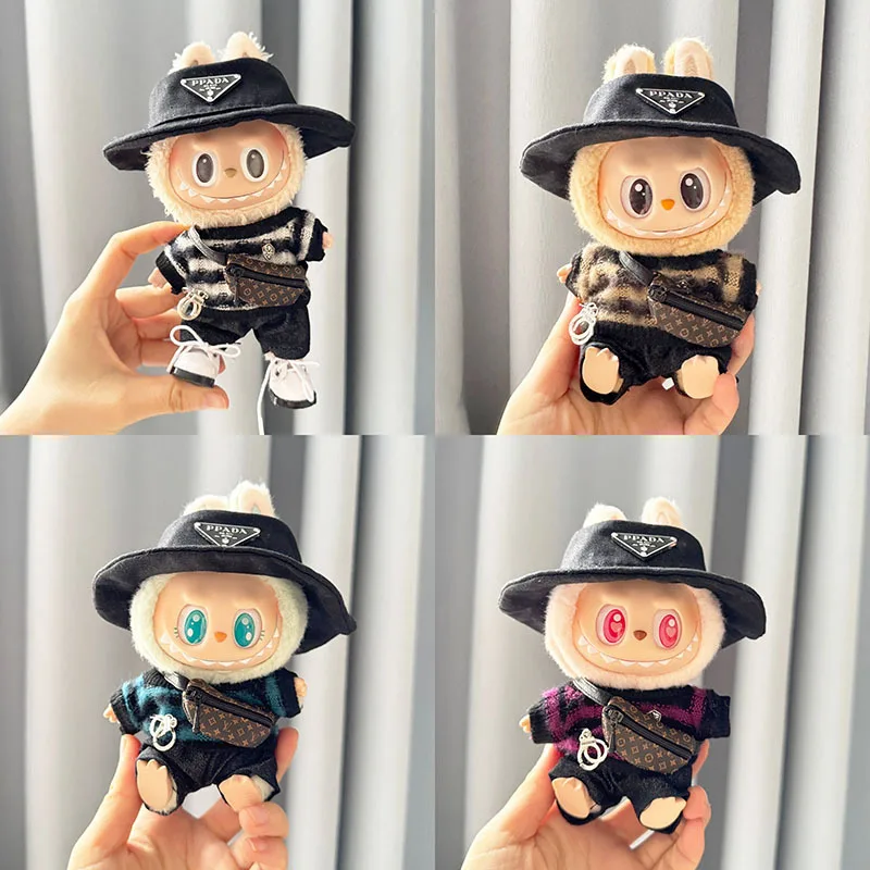 15-17cm Labubu 블라인드 박스 키 체인 비닐 인형 스웨터 신발 모자 가방 세트 인형 럭셔리 의류 액세서리에 적합 title=15-17cm Labubu 블라인드 박스 키 체인 비닐 인형 스웨터 신발 모자 가방 세트 인형 럭셔리 의류 액세서리에 적합 