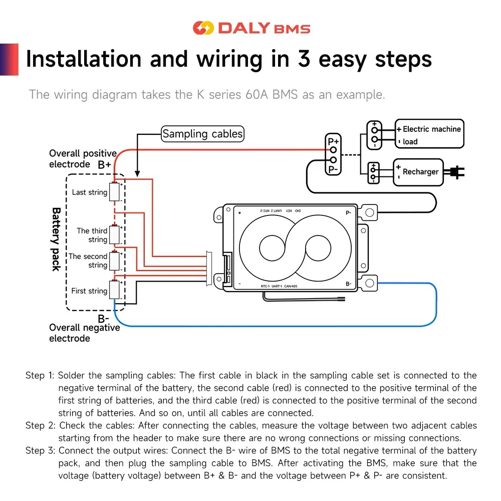 Daly 스마트 BMS LiFePo4 4S 12V BMS 8S 24S 72V 48V 16S 100A 150A 200A 250A 300A 3.7V 리튬 이온 BMS 7S 13S 14S 3.2V BMS