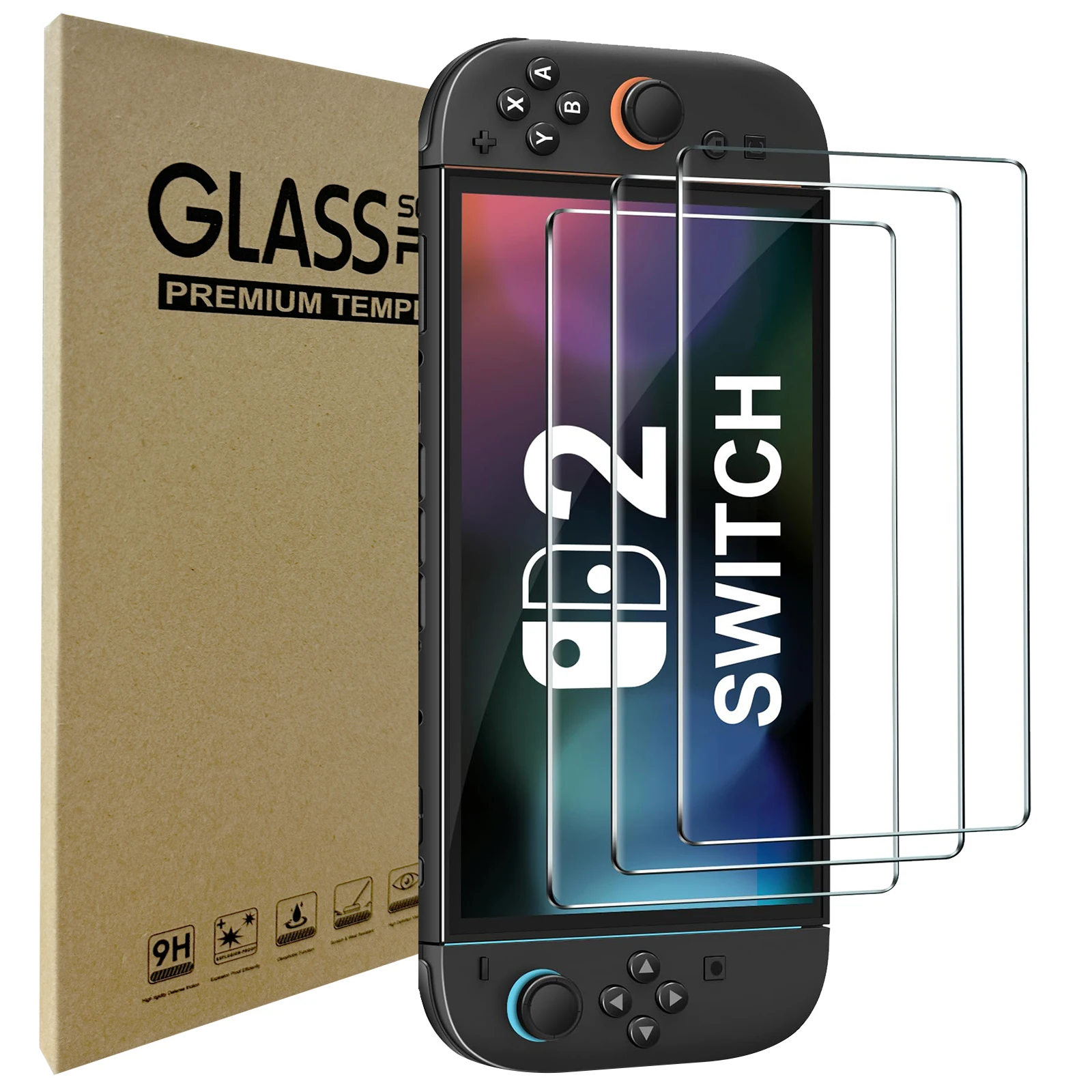 스위치 Nintendo 2 모델 2025 용 화면 보호기 강화 유리, 투명 HD 투명 스크래치 방지 화면 보호기 액세서리 title=스위치 Nintendo 2 모델 2025 용 화면 보호기 강화 유리, 투명 HD 투명 스크래치 방지 화면 보호기 액세서리 
