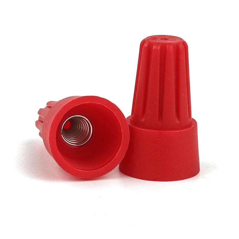 50PCS 다채로운 전기 절연 압착 트위스트 터미널 빠른 와이어 커넥터 너트 스프링 엔드 캡 연결