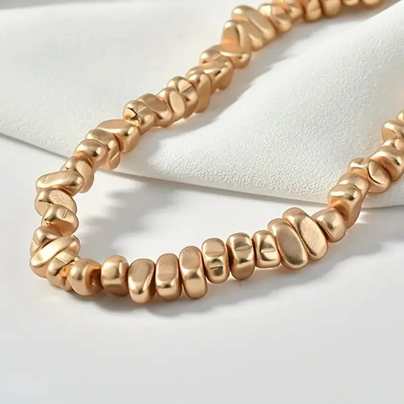 14K 골드 도금 천연 적철광 불규칙한 모양 느슨한 스페이서 비즈 쥬얼리 만들기 DIY 화려한 팔찌 목걸이 귀걸이