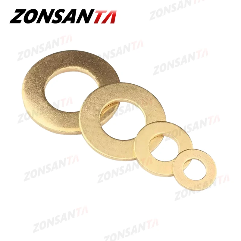 M2 M2.5 M3 M4 M5 M6 M8 M10 M12 M14 M16 M18 솔리드 브래스 구리 플랫 와셔 일반 황동 가스켓 심 패드 링 스페이서 원형 중간자